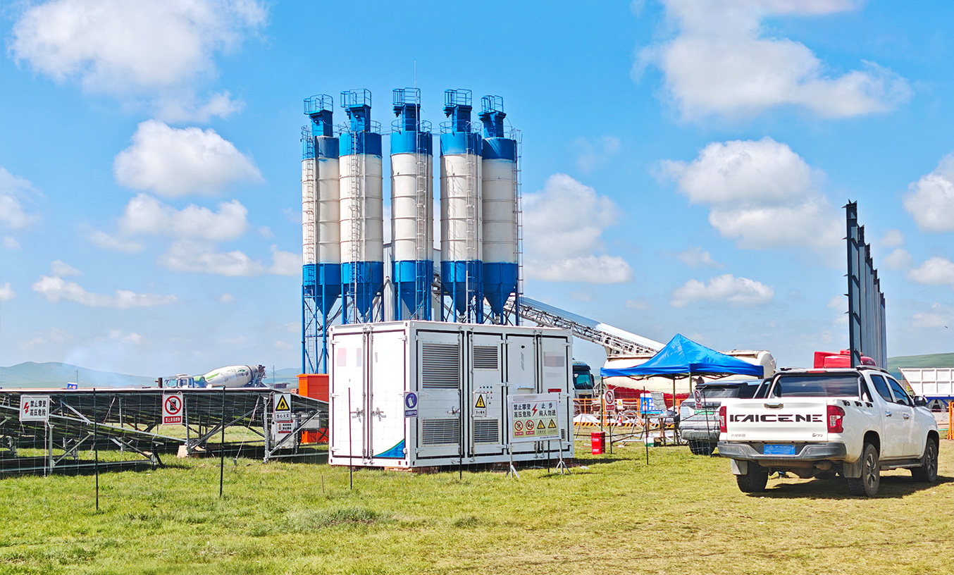 HZS180J Large-scale Mixing Plant, No Mains Power Supply